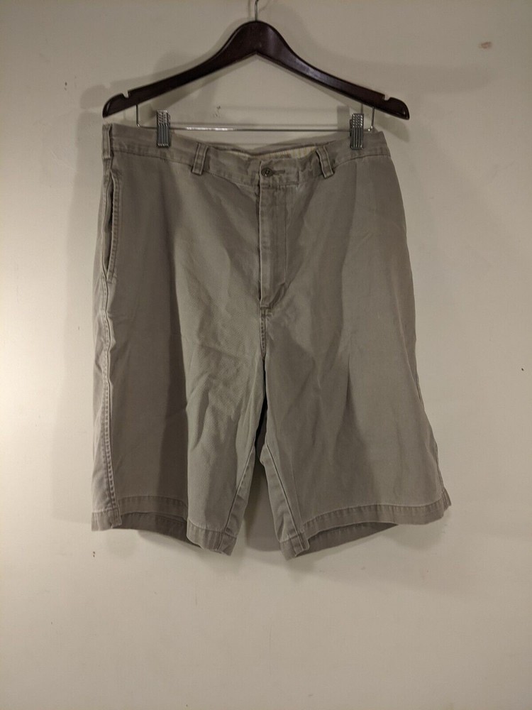 J.Crew Mens Size 35 Tan Flat Front Shorts Chino Beige